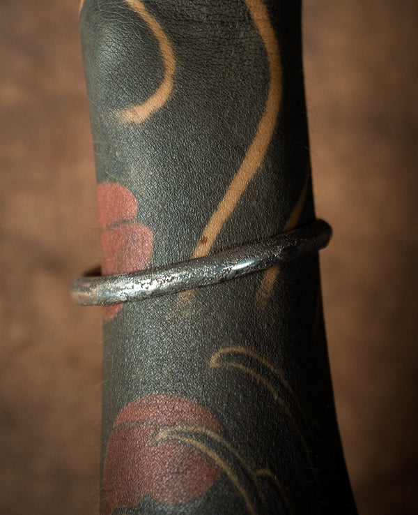 Bracelet demi-jonc large en argent
