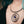 Load image into Gallery viewer, Collier point bleu porté
