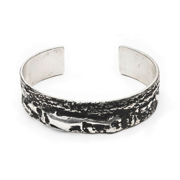 Manchette en argent brut de fonte