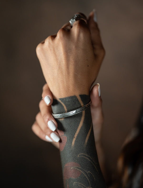 Bracelet Ruban fin - Ag. 925 brut de fonte