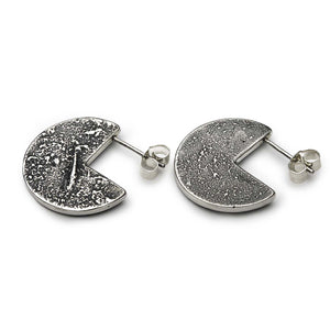Boucles d'oreilles en argent en forme de Lune