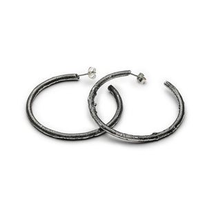 Boucles d'oreilles grandes créoles en argent