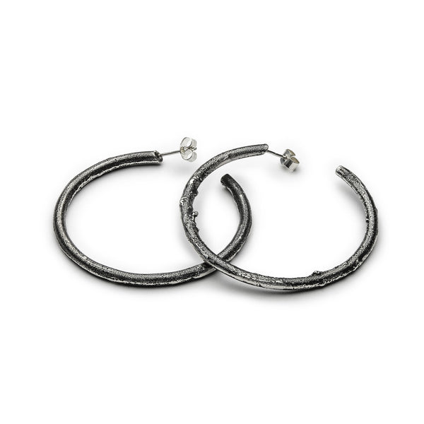 Boucles d'oreilles grandes créoles en argent