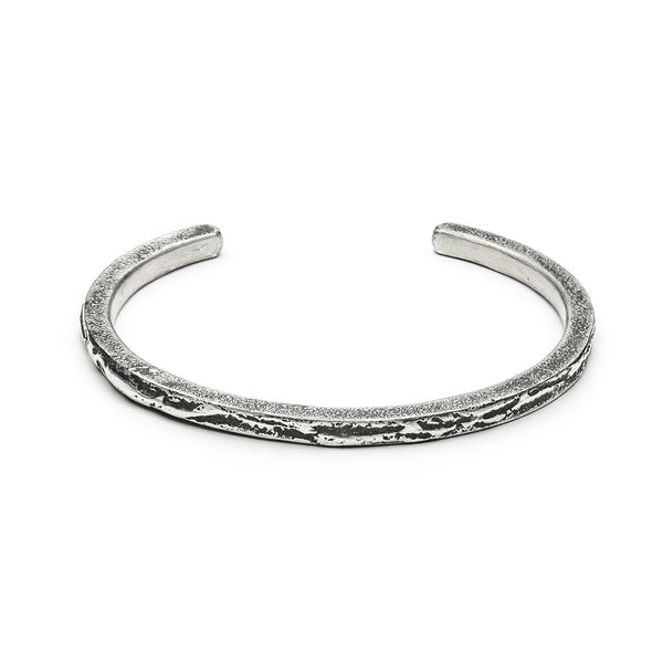 Bracelet carré large en argent