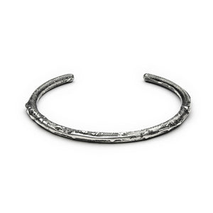 Bracelet jonc en argent brut de fonte