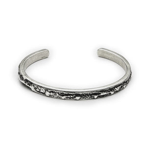 Bracelet ruban large en argent