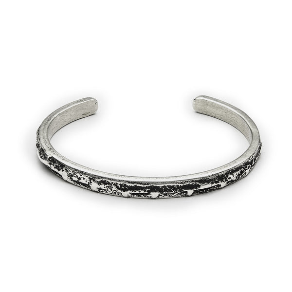 Bracelet ruban large en argent