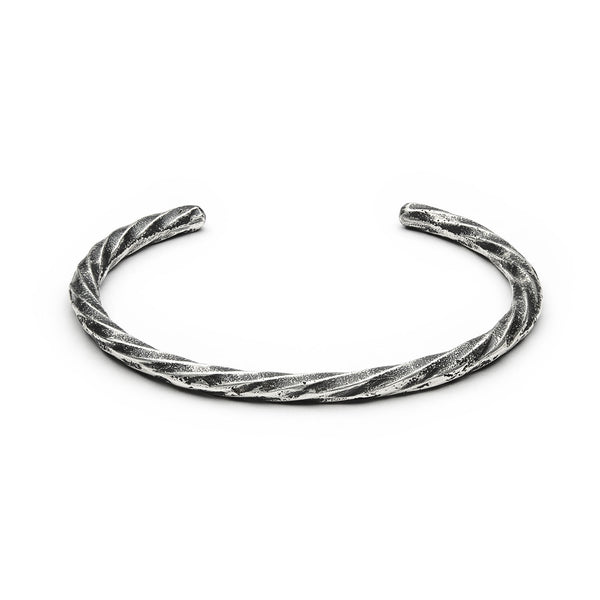 Bracelet torsadé fin en argent 925