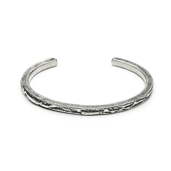 Bracelet Carré - Patinated 925 silver - Sand casting