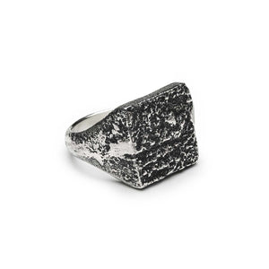 Chevalière carrée en argent 925