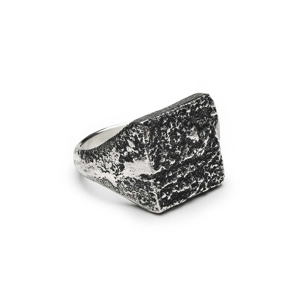 Chevalière carrée en argent 925
