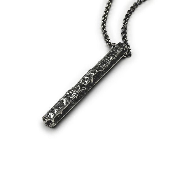 Collier avec pendentif hexagone large