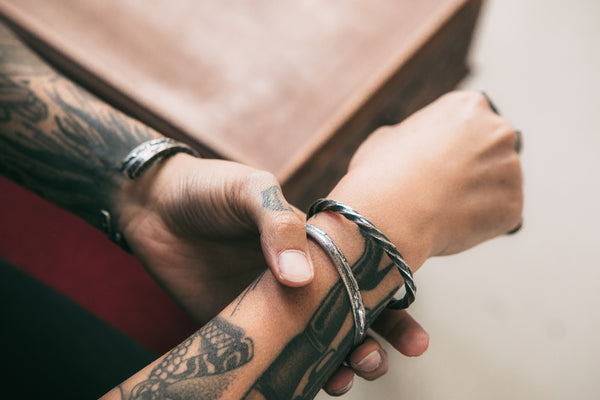 Bracelets Septentrion en argent brut de fonte